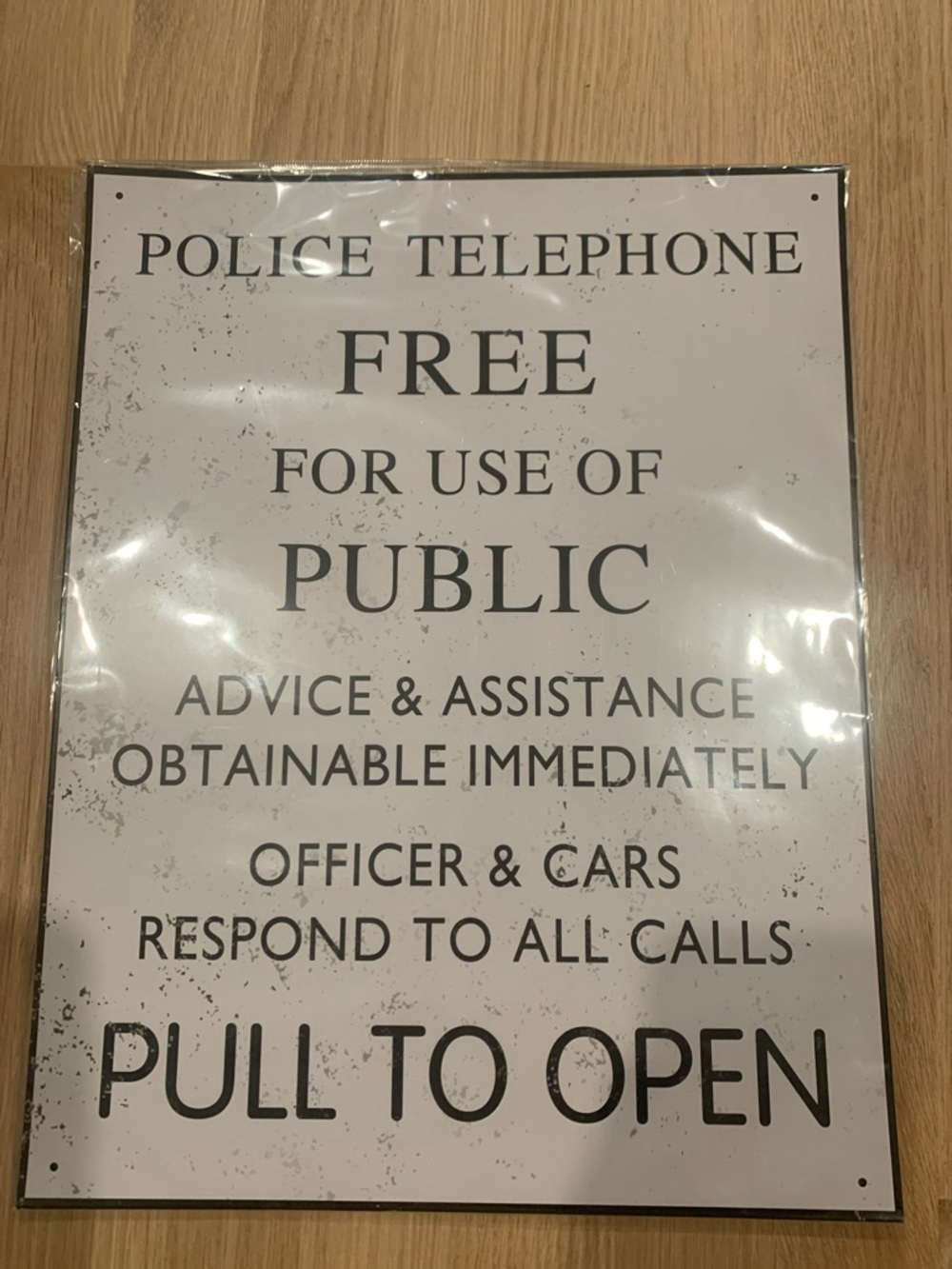 NWT Doctor Who Tardis Tin Sign